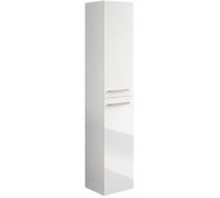 Colonne Salle de bain suspendue avec 2 portes coloris blanc laqué - 150 x 30 x 25 cm