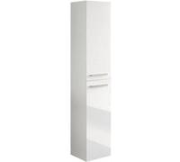 Colonne Salle de bain suspendue avec 2 portes coloris blanc laqué - 150 x 30 x 25 cm -PEGANE-