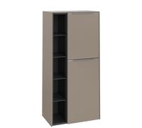 Colonne Salle de Bain Villeroy et Boch Subway 3.0 droite, 2 portes avec niche latérale 574x1200x362mm Taupe