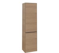 Colonne Salle de Bain Villeroy et Boch Subway 3.0 gauche, 1 porte, panier linge 450x1710x362mm Chêne Nordique