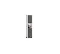AKORD Armoire Haute de Salle de Bain | 2D1SZ1WN | 30 x 140 x 30 cm (l x H x P) | Poids 25 kg | 2 étagères avec Portes (Haut et Bas) | 1 tiroir, 1 Compartiment Ouvert | comme Armoire Suspendue