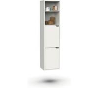 Colonne SDB coloris blanc - Hauteur 150 x Longueur 36 x Profondeur 30 cm