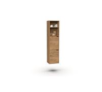 Colonne SDB coloris chene dore - Hauteur 150 x Longueur 36 x Profondeur 30 cm - -