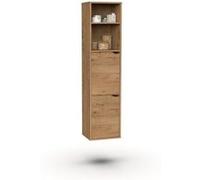 PEGANE Colonne SDB Coloris chêne doré - Hauteur 150 x Longueur 36 x Profondeur 30 cm