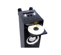 Colonne son HIFI Inovalley HP49CD, 100W USB Bluetooth RADIO 2 Microphones Karaoké + supports, Bagues LED EN CADEAUX