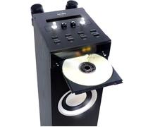 Colonne son HIFI Inovalley HP49CD, 100W USB Bluetooth RADIO 2 Microphones Karaoké + supports, Bagues LED EN CADEAUX