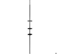 COLONNE TELESCOPIQUE TUBE METAL + 3 ETAGERES PS - NOIR - Tendance