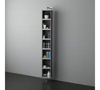 COLONNE TOURNANTE AVEC MIROIR ET COMPARTIMENT OUVERT COULEUR GRIS
