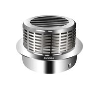 Colonne universelle en acier inoxydable 304 pour cuisine et salle de bain - Sortie d'air murale extérieure - Double sortie d'air - Grande hotte d'évacuation d'air - 1 pièce (190 mm)