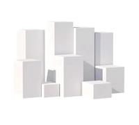 Colonne Vitrine,Plate-Forme De Base DéCorative,Bloc Daffichage Accessoires De Photographie,éTagèRe De Rangement Empilable,pour DéCoration D'IntéRieur,Blanc,12×12×12in