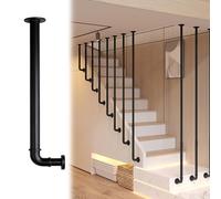 colonnes de balustres de tuyaux carrés métalliques Cloison de séparation d'entrée sur colonne, hauteur réglable, for chambre/porte/bureau/salle jeux for(1 pcs-B,80-140cm/2.6-4.6FT)