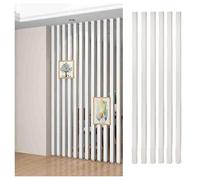 Colonnes de séparation en Bois sur Pied, tiges indépendantes, Panneaux muraux à Monter soi-même avec Pieds réglables, faciles à Installer et à Retirer(White,260cm/102.36in/8.53ft)