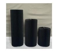 Colonnes Pliables en Papier pour Le Stand des gâte Centres de Table de Mariage, vases en Carton, Support, Table à Desserts for fête d'anniversaire, Pilier Romain(Black)
