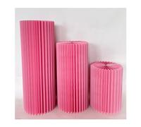 Colonnes Pliables en Papier pour Le Stand des gâte Centres de Table de Mariage, vases en Carton, Support, Table à Desserts for fête d'anniversaire, Pilier Romain(Pink)