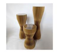 Colonnes Pliables en Papier pour Le Stand des gâte Lot de 3 socles de présentation cylindriques for centres de Table de Mariage(Brown)