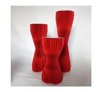 Colonnes Pliables en Papier pour Le Stand des gâte Lot de 3 socles de présentation cylindriques for centres de Table de Mariage(Rosso)