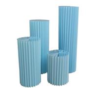 Colonnes Pliables en Papier pour Le Stand des gâte Lot de 4 colonnes Pliables en Papier Rouge for gâteaux, for fêtes(Light Blue)