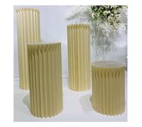 Colonnes Pliables en Papier pour Le Stand des gâte Lot de 4 colonnes Romaines Pliables en Papier, socles de Table cylindriques(Yellow,11.8in)