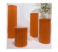 Colonnes Pliables en Papier pour Le Stand des gâte Lot de 4 colonnes Romaines Pliables en Papier, socles de Table cylindriques(Orange,11.8in)