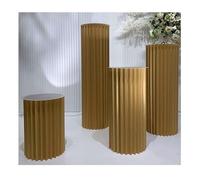 Colonnes Pliables en Papier pour Le Stand des gâte Lot de 4 colonnes Romaines Pliables en Papier, socles de Table cylindriques(Brown,11.8in)