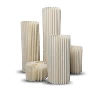 Colonnes Pliables en Papier pour Le Stand des gâte Lot de 5 piliers Romains cylindriques for Table(Beige)