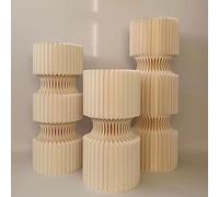 Colonnes Pliables en Papier pour Le Stand des gâte Piédestal Romain en Carton for décoration de fête, Mariage et Anniversaire(B3pcs)