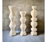 Colonnes Pliables en Papier pour Le Stand des gâte Piédestal Romain en Carton for décoration de fête, Mariage et Anniversaire(H3pcs)