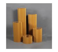 Colonnes Pliables en Papier pour Le Stand des gâte Support de vases de Mariage cylindrique, Centre de Table de fête en Carton, Pilier Romain(Gold)