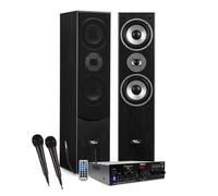 Colonnes Son HIFI/HOME-CINÉMA EVIDENCE ACOUSTICS EA700-BK - 1000W PMPO, Ampli stéréo 2x50W, USB Bluetooth, FM, 2 Micros karaoké