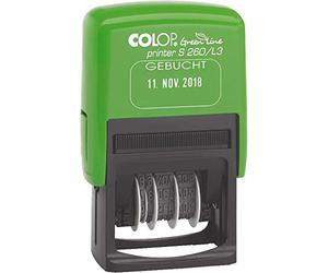 COLOP 127789 Tampon dateur « Green Line » Printer S260/L3 « GebUCHT »