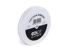 Colop Ruban coton accessoire pour e-mark 10 mm x 25 m Blanc - 1 pièce