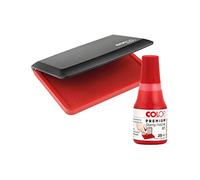 Set cassette d'encrage + encre, rouge