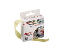 Colop Étiquettes sans fin e-mark transparentes, en rouleau de 14 mm x 8 m, résistantes aux éclaboussures et aux rayures
