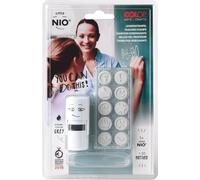 COLOP Little NIO Set de tampons enseignants avec 10 motifs différents sur le thème de l'école, taille de l'empreinte: Ø 17 mm, couleur de l'empreinte fancy grey