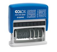 Colop mini info-dater S120/WD Tampon dateur 47 x 4 mm (l x H) bleu, gris