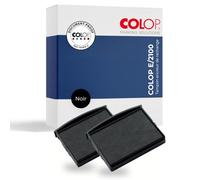 COLOP Pack de 2 Recharges pré encrée E/2100 pour Classic 2100 Noir | Kit de 2 recharges pour Classic 2100, 2100/W, 2160 et Expert 3100, 3160. Encre noire indélébile et certifiée ISO.