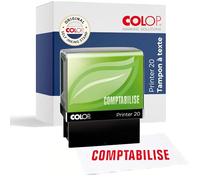 COLOP Printer 20 Green Line, tampon avec Texte "Comptabilisé", Encré Rouge