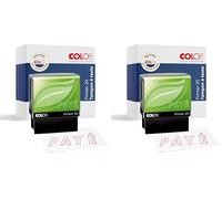 COLOP Printer 20 Green Line, tampon avec texte "Payé" Encré Rouge (Lot de 2)