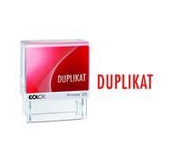 COLOP Printer 20 tampons texte duplicate, impression rouge, prêt à l'emploi, jusqu'à 5000 impressions