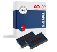 COLOP Recharge E/200 pour tampon Printer 200 Line, 2 pcs., encre bleu-rouge | Kit de 2 recharges pour S260, S260/L, S260/RL et S226/P. Encre bicolore (bleu/rouge) indélébile et certifiée ISO.