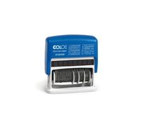 Colop Tampon Mini-Dater S120-WD 1453100200 G – Auto-encreur 47 x 4 mm Bicolore Bleu/Rouge