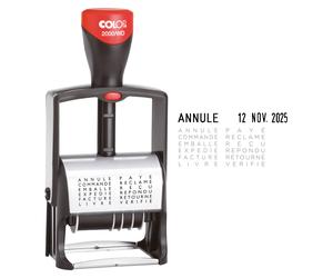 Colop Tampon dateur Classic Line 2000/WD - 12 formules - Noir