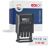 COLOP Tampon dateur PAYE le | S160/L2 | Bleu/Rouge | Date en français