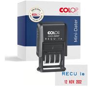 COLOP Tampon dateur REÇU le | S160/L1 | Bleu/Rouge