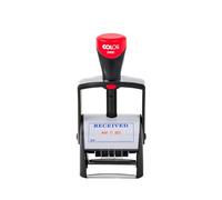 COLOP Tampon encreur 2460 Dater avec encre bleue et rouge (reçu, 27 mm x 58 mm)