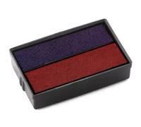 COLOP Tampon encreur de rechange E/10/2 bleu/rouge pack de 2 pièces