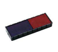COLOP Tampon encreur de rechange E/12/2, bleu/rouge, lot de deux