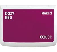 COLOP Tampon encreur Make 2 - Rouge cozy - 70 x 110 mm - Pour tampon manuel traditionnel