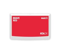 COLOP Tampon encreur Make 3 Brave Red Tampon 90 x 160 mm, pour tampon manuel traditionnel et tampon créatif