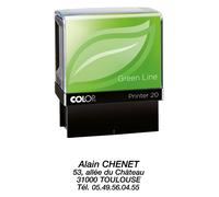 Colop Tampon encreur personnalisable Printer 20 Green Line - 4 lignes
